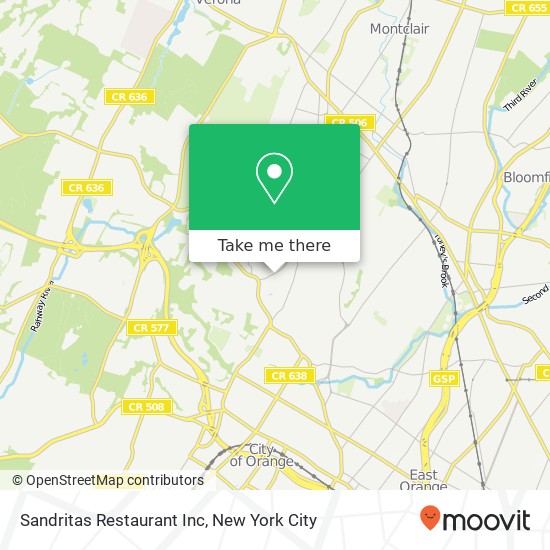 Sandritas Restaurant Inc map