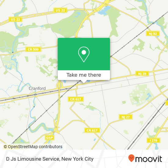 D Js Limousine Service map