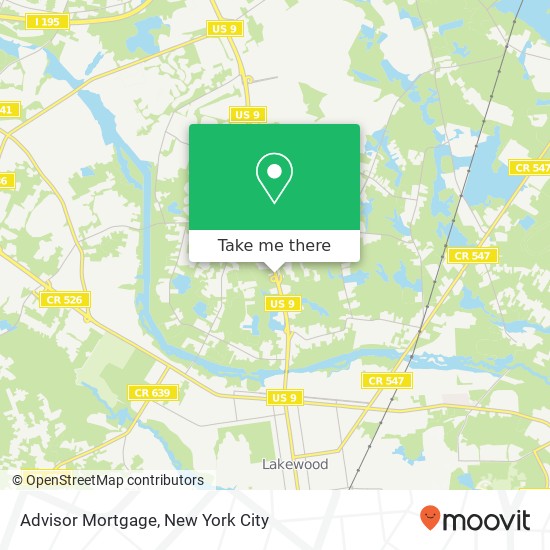 Advisor Mortgage map