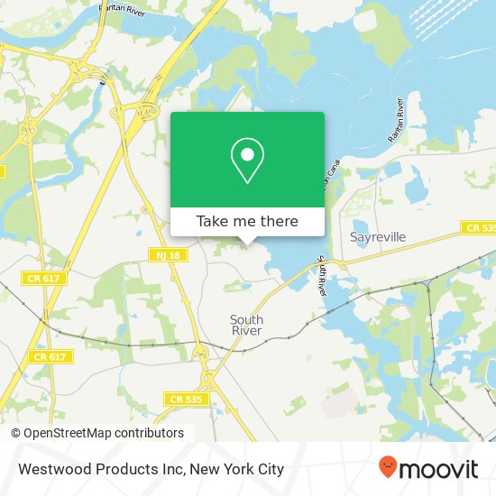 Mapa de Westwood Products Inc