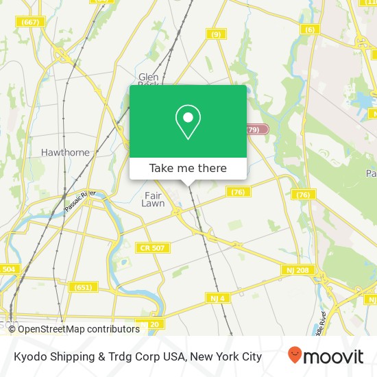 Mapa de Kyodo Shipping & Trdg Corp USA