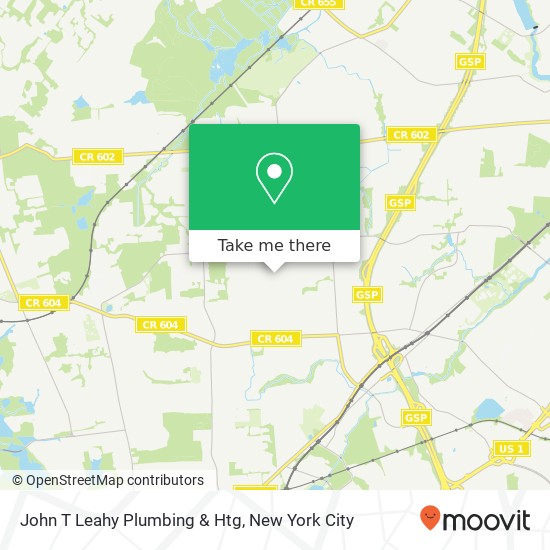 Mapa de John T Leahy Plumbing & Htg