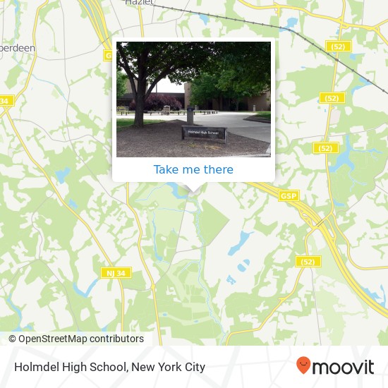 Holmdel High School map