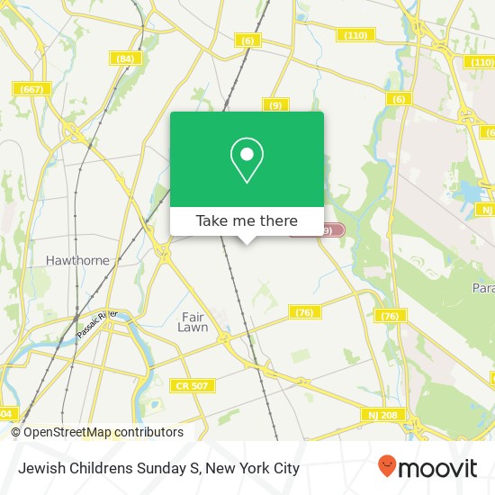 Jewish Childrens Sunday S map