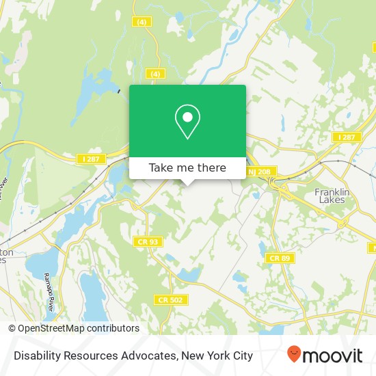 Disability Resources Advocates map