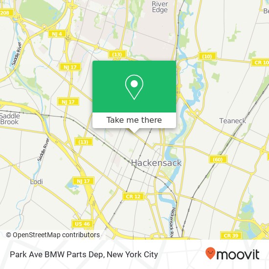 Mapa de Park Ave BMW Parts Dep