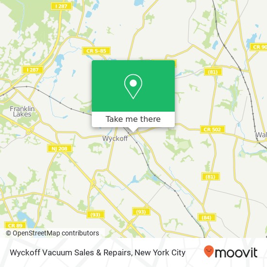 Mapa de Wyckoff Vacuum Sales & Repairs