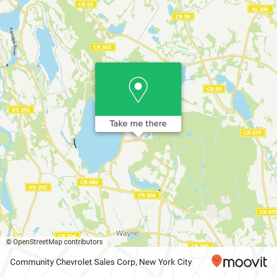 Community Chevrolet Sales Corp map