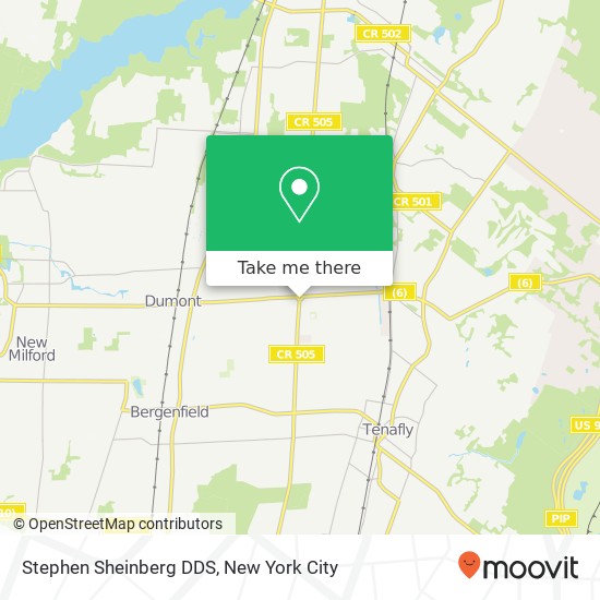 Stephen Sheinberg DDS map