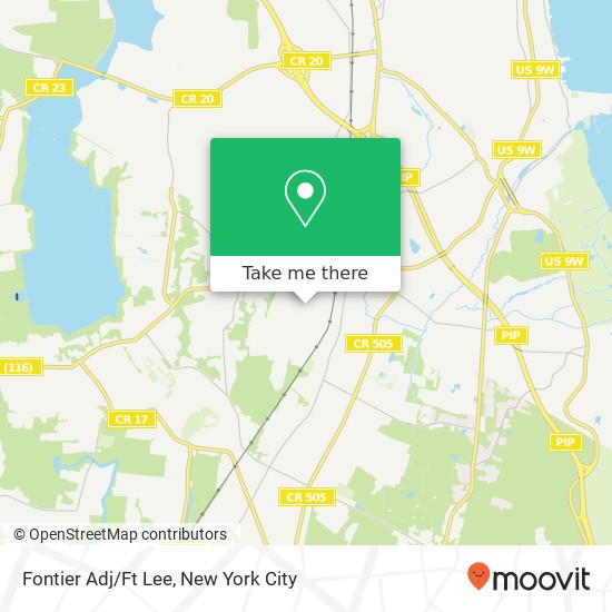 Mapa de Fontier Adj/Ft Lee
