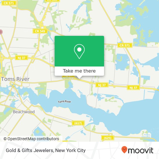 Gold & Gifts Jewelers map