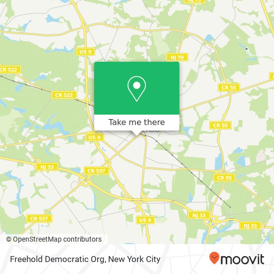Mapa de Freehold Democratic Org