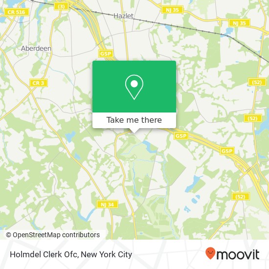 Holmdel Clerk Ofc map