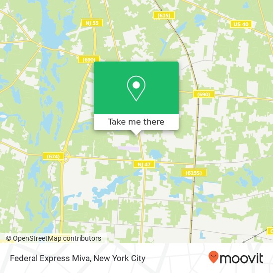 Federal Express Miva map