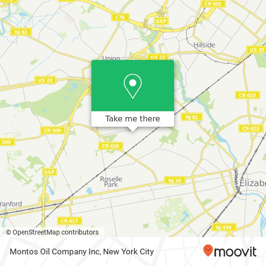 Montos Oil Company Inc map