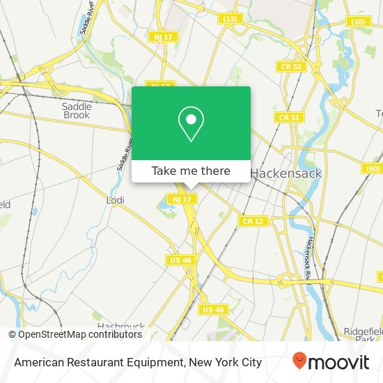Mapa de American Restaurant Equipment