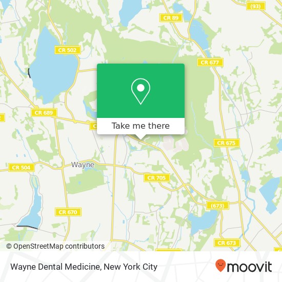 Wayne Dental Medicine map