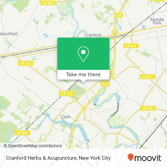 Cranford Herbs & Acupuncture map