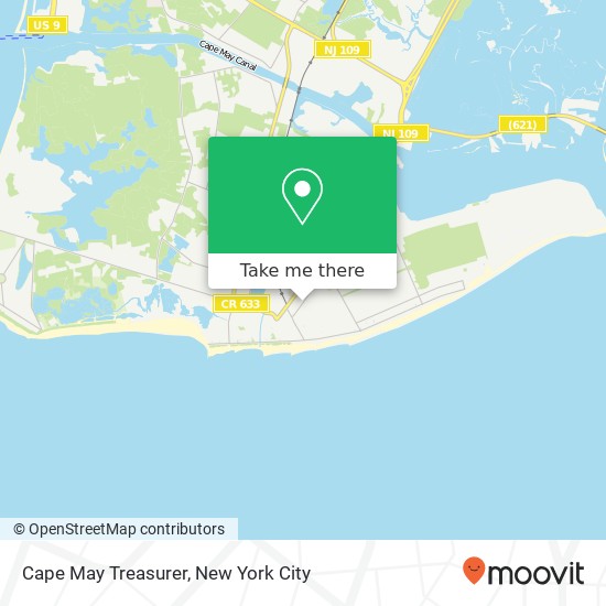 Mapa de Cape May Treasurer