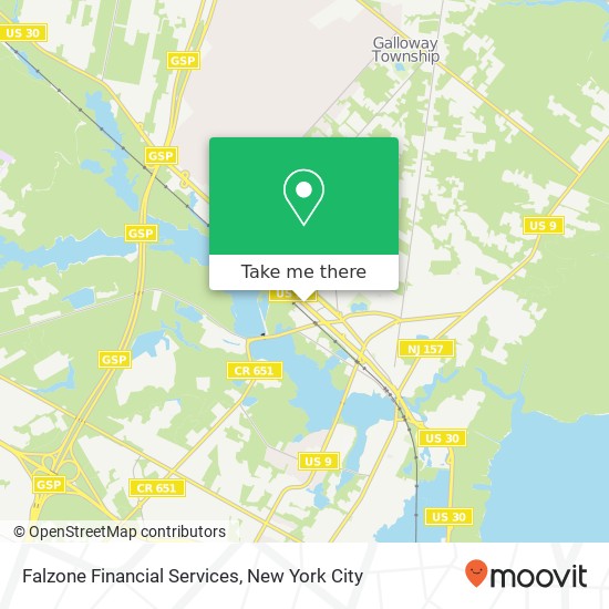Mapa de Falzone Financial Services