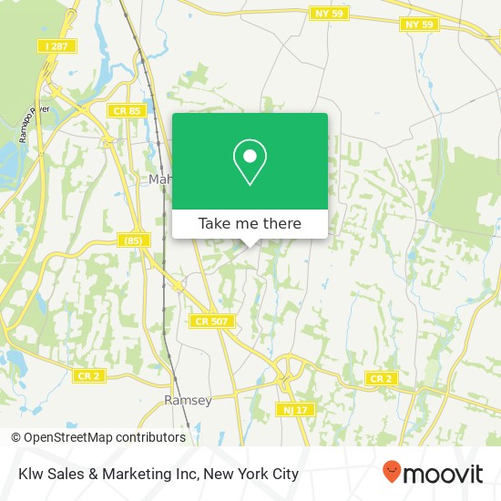 Klw Sales & Marketing Inc map