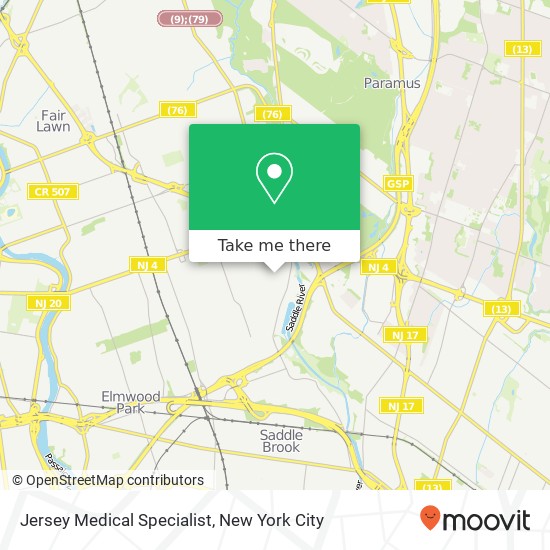 Mapa de Jersey Medical Specialist
