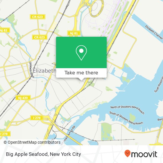 Big Apple Seafood map