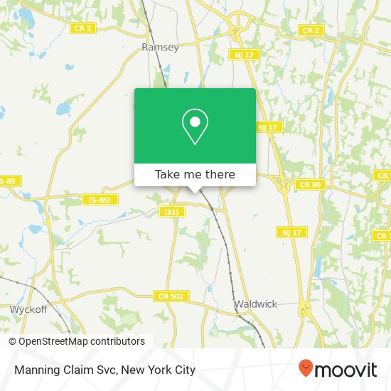 Manning Claim Svc map