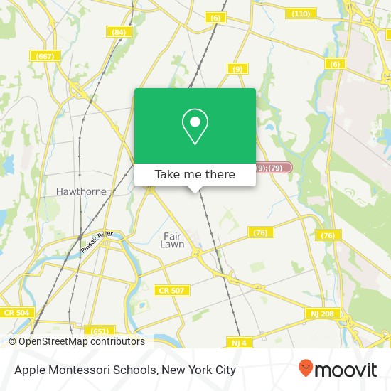 Mapa de Apple Montessori Schools