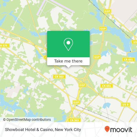 Showboat Hotel & Casino map