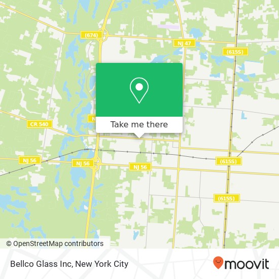 Bellco Glass Inc map