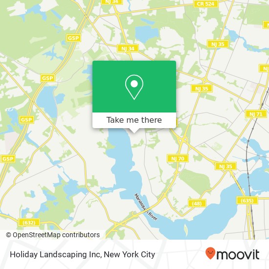 Holiday Landscaping Inc map