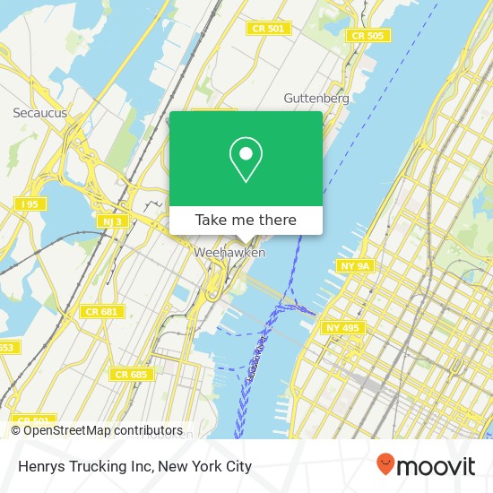 Henrys Trucking Inc map