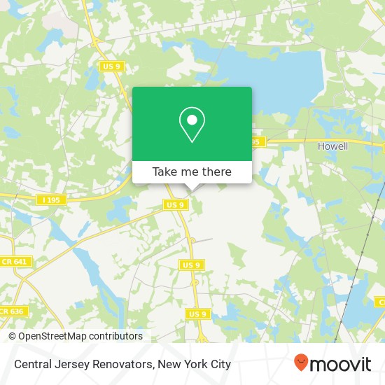 Central Jersey Renovators map