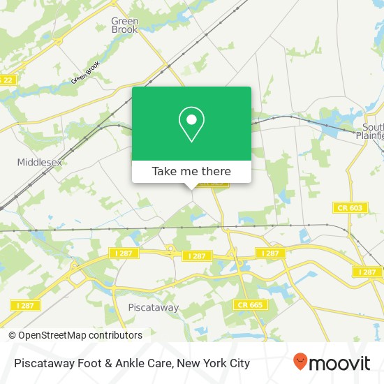Piscataway Foot & Ankle Care map