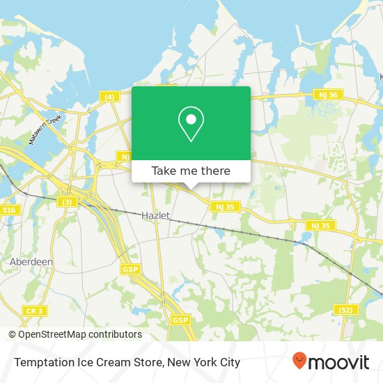 Temptation Ice Cream Store map