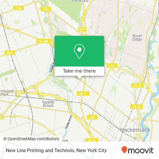 Mapa de New Line Printing and Technolo