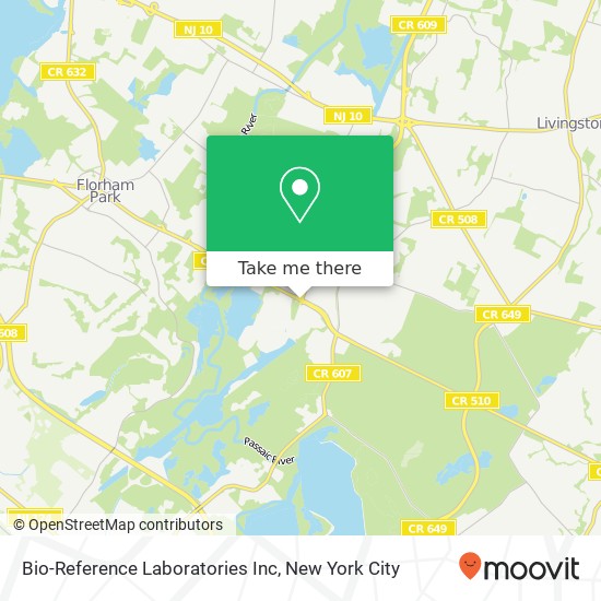 Bio-Reference Laboratories Inc map