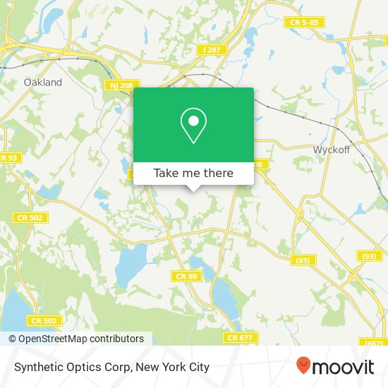 Synthetic Optics Corp map