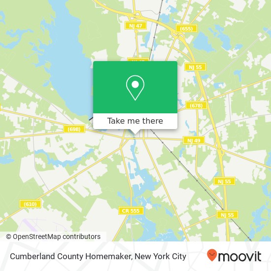 Mapa de Cumberland County Homemaker
