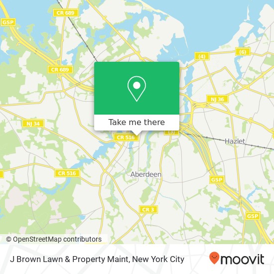 J Brown Lawn & Property Maint map