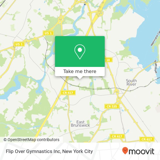Flip Over Gymnastics Inc map