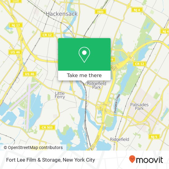 Fort Lee Film & Storage map