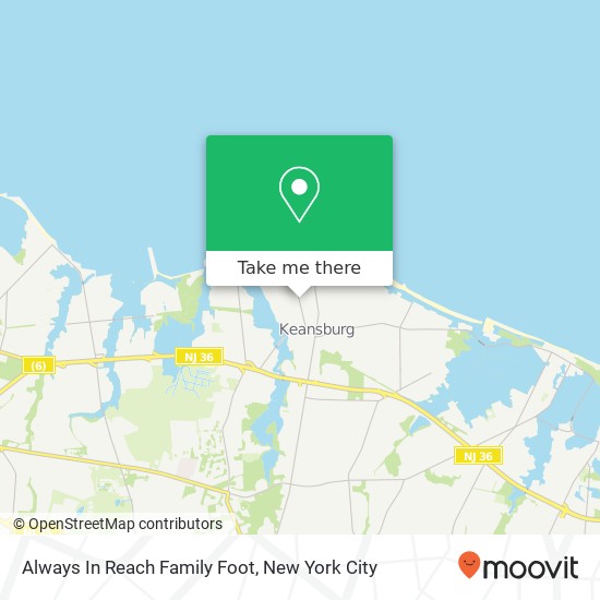 Always In Reach Family Foot map