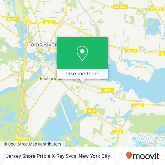 Jersey Shore Prtble X-Ray Svcs map
