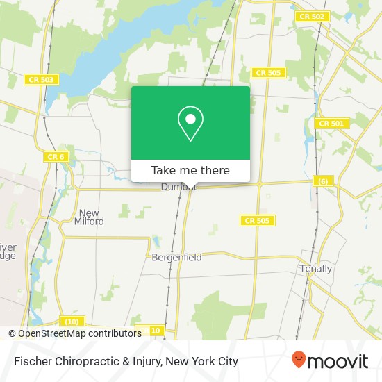 Fischer Chiropractic & Injury map