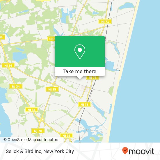 Selick & Bird Inc map