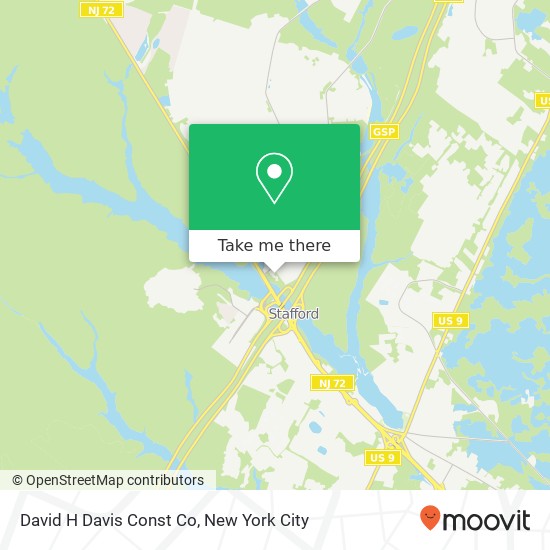 David H Davis Const Co map