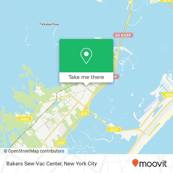 Bakers Sew-Vac Center map