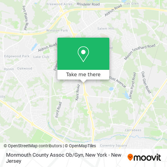 Mapa de Monmouth County Assoc Ob/Gyn